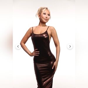 Its Giving Grown & Sexyyyy! Elegant Chocolate Maxi Dress- W Sz Small